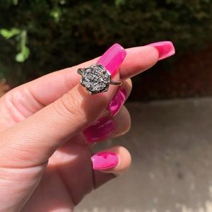 Kendra Scott Silver Drusy Ring